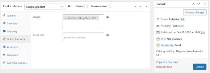 如何在 WooCommerce 中提升产品销售额（5 种简单方法） add-products-to-upsell20251114_ -2