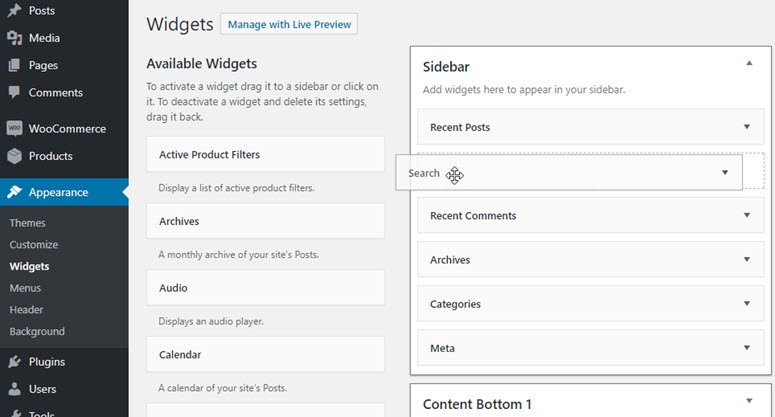 快速搭建 WordPress 网站（5 个简单步骤）如何从零开始制作网站 add-widgets-in-wordpress-120251123_ -31
