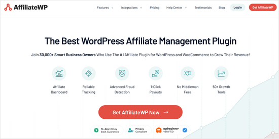 14 款最佳 WooCommerce 销售漏斗插件，助您提升转化率 affiliatewp-homepage20251114_ -20
