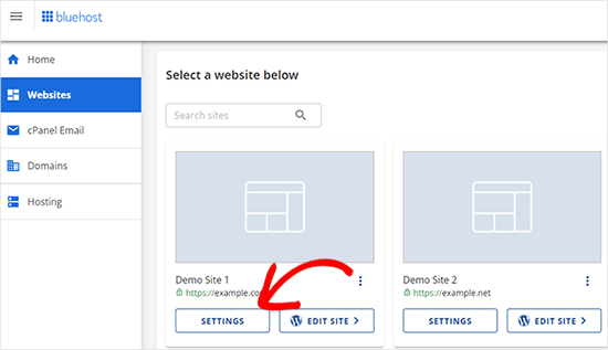 如何轻松将 WordPress 迁移到新域名（而不损失 SEO） bluehost-site-settings-55020251108_ -5