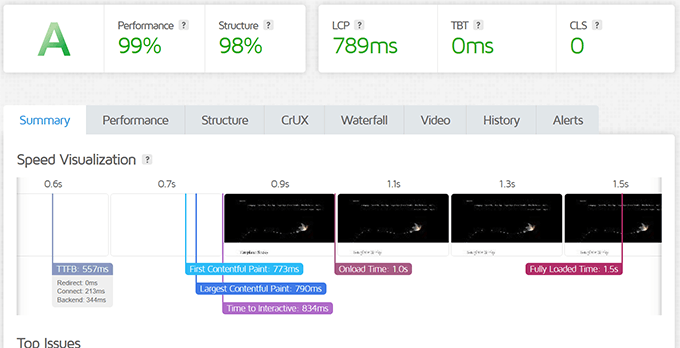 2025 年最佳 WooCommerce 主机：12 款已测试，6 款推荐 bluehost-speed-test20251108_ -40
