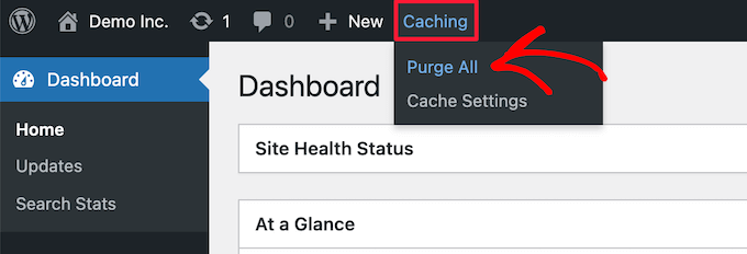 如何清除 WordPress 缓存（分步指南） clear-bluehost-cache20251107_ -8