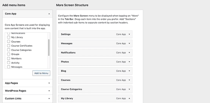 WordPress网站转换成了移动应用——以下是我学到的经验 customize-more-screen-structrure-in-buddyboss-app20251114_ -55