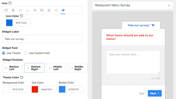 UserFeedback 评测:它是否是适合您的调查插件? customizing-widget-feedback20251114_ -21 UserFeedback 评测:它是否是适合您的调查插件? customizing-widget-feedback20251114_ -21