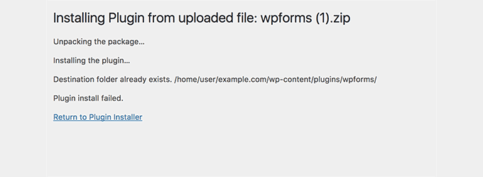 63 个最常见的 WordPress 错误及解决方法 destination-folder-already-exists20251114_ -37