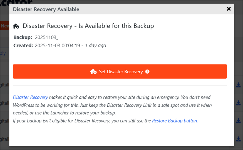 如何备份 WordPress 多站点(使用插件和不使用插件) duplicator-pro-disaster-recovery-popup20251120_ -29 如何备份 WordPress 多站点(使用插件和不使用插件) duplicator-pro-disaster-recovery-popup20251120_ -29
