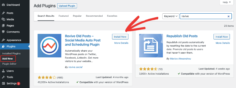 Revive Old Posts 的评测:它真的能提升互动率和流量吗？ install-revive-old-posts-in-wordpress20251119_ -10