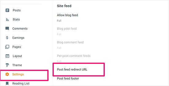 如何在不损失谷歌排名的情况下从 Blogger 切换到 WordPress postfeedredirecturl20251108_ -16