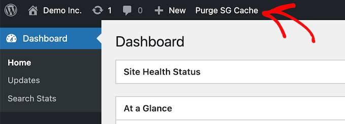 如何清除 WordPress 缓存（分步指南） purge-sg-cash20251107_ -10