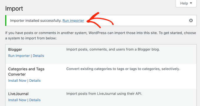 如何在不损失谷歌排名的情况下从 Blogger 切换到 WordPress running-blogger-importer20251108_ -5