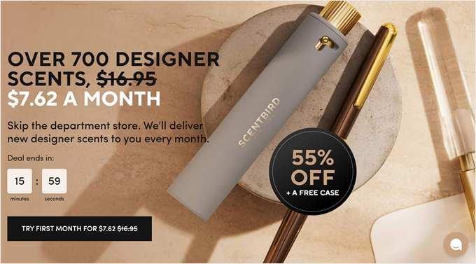 我举办了一场 WooCommerce 限时抢购活动——以下是我的 10 个专家建议 scentbird-min20251114_ -3 我举办了一场 WooCommerce 限时抢购活动——以下是我的 10 个专家建议 scentbird-min20251114_ -3