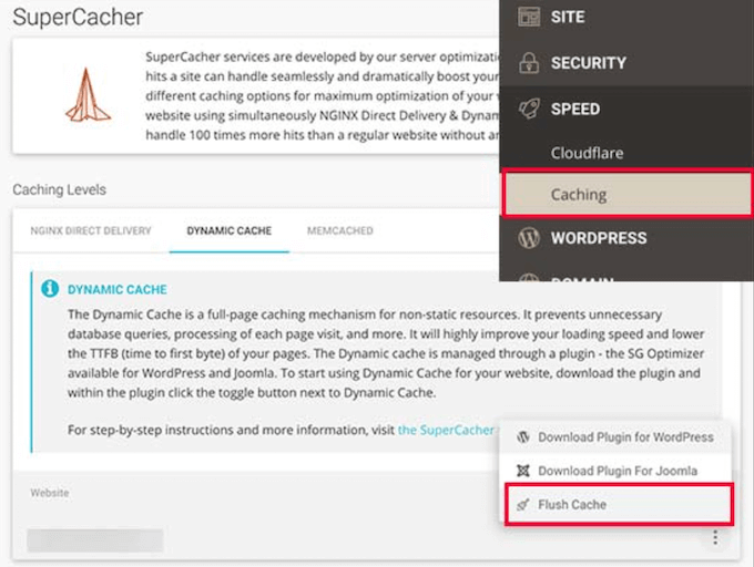 如何清除 WordPress 缓存（分步指南） siteground-hosting-cache20251107_ -9