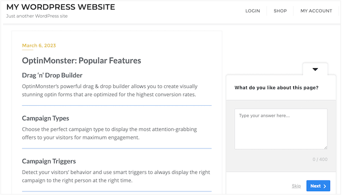 UserFeedback 评测:它是否是适合您的调查插件? survey-example-userfeedback20251114_ -2 UserFeedback 评测:它是否是适合您的调查插件? survey-example-userfeedback20251114_ -2