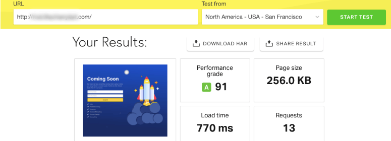 WP Rocket评测：它真的能提升网站性能吗？ before-wprocket-test-site-two20251205_ -6