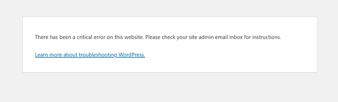 如何修复 WordPress 白屏死机问题（分步指南） critical-error-wordpress20251201_-1 -3