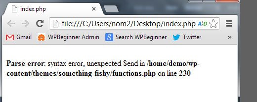 当您被锁定在 WordPress 管理后台 (wp-admin) 之外时该怎么办？ parse-error-syntax-error20251201_ -14