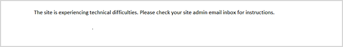 当您被锁定在 WordPress 管理后台 (wp-admin) 之外时该怎么办？ site-is-experincing-difficulties20251201_ -15