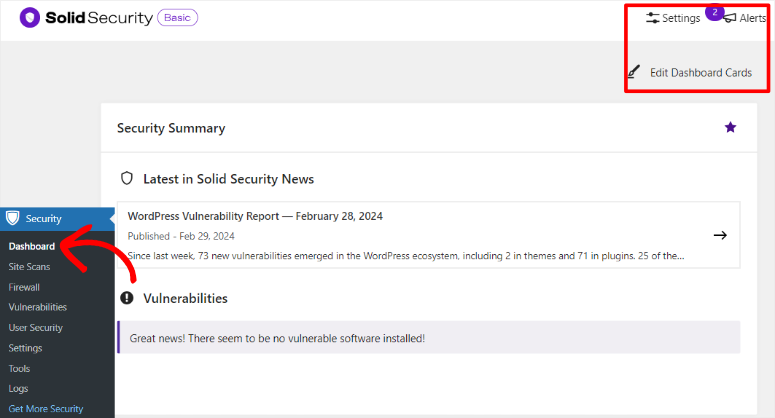 Solid Security (iThemes Security) 2025 年评测：这是最好的安全插件吗？ solid-security-dashboard20251206_ -14